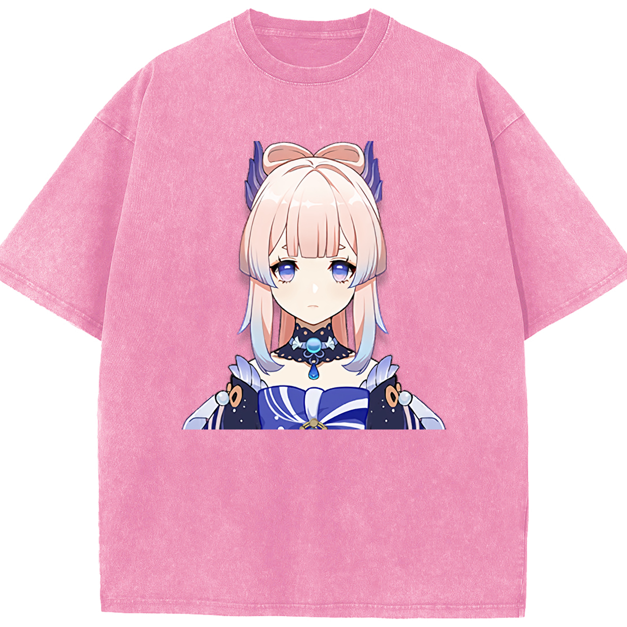 げんし神 珊瑚宮心海 サンゴノミヤ・ココミ genshin Sangonomiya Kokomi 綿100% ヴィンテージ風 半袖Tシャツ（フロントプリント）